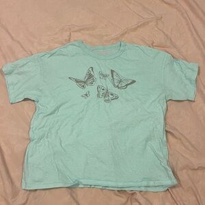 Light Blue Butterfly T-Shirt